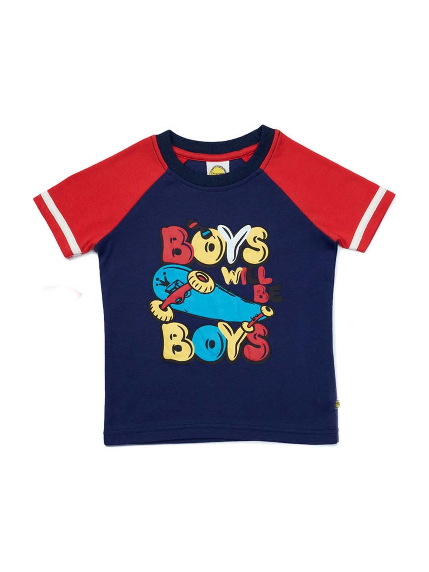 Pranava Boys Multicolor Printed T-Shirt (Pack of 2)