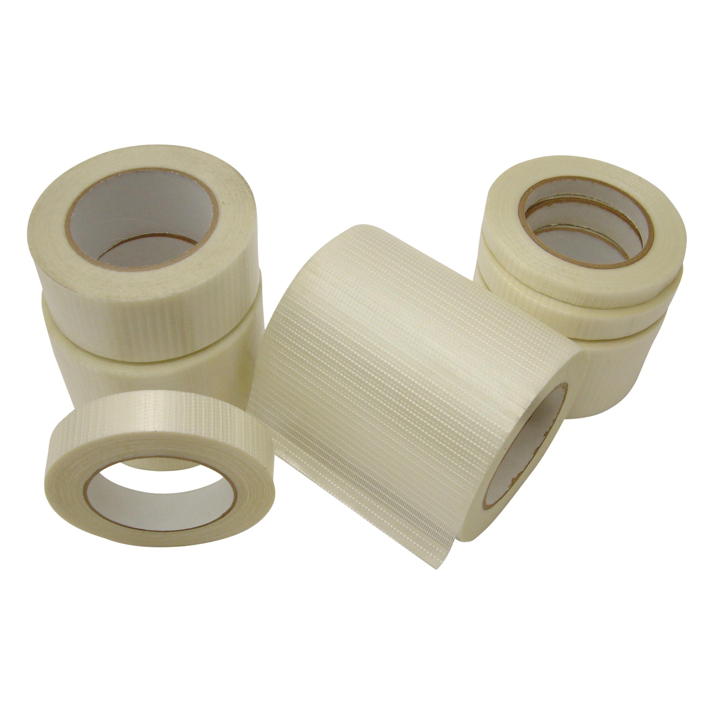 JVCC 762-BD Bi-Directional Filament Strapping Tape: 6 in x 60 yds. / White (Opaque)