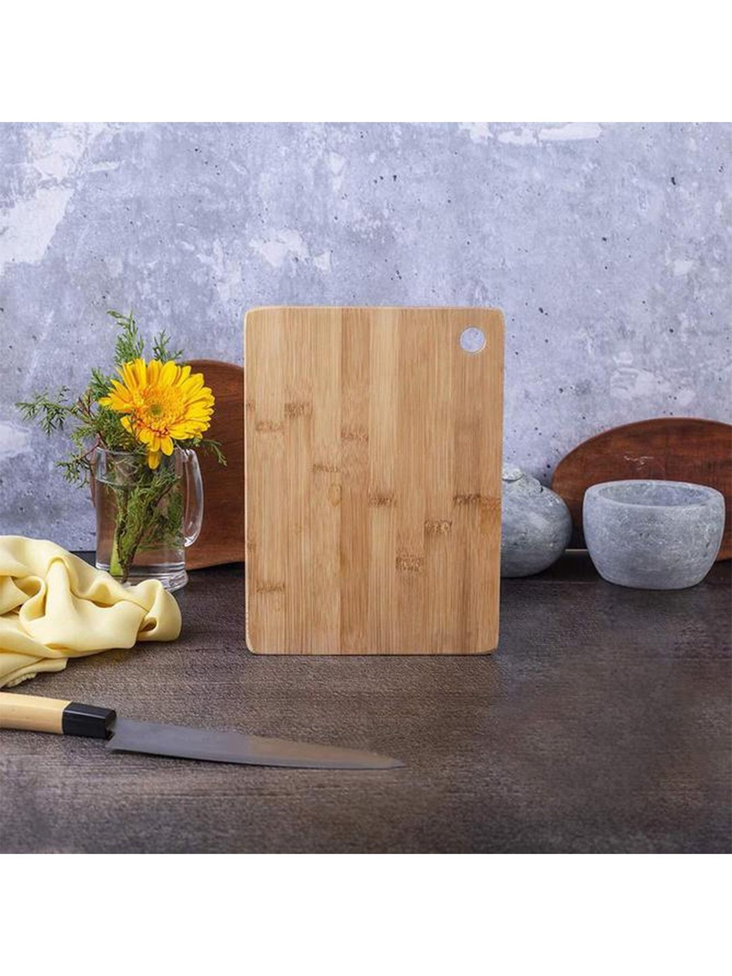 Crayton Beige & Brown Bamboo Chopping Board - Set of 1