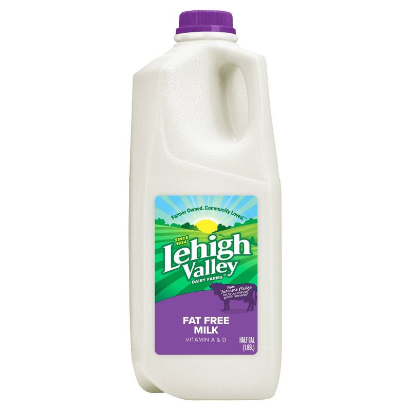 Lehigh Valley Skim Milk - 0.5gal