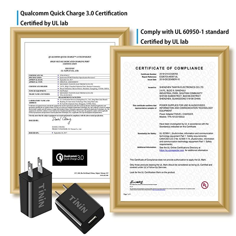 3Pack Quick Charge 30 USB Wall Charger Adapter18W Charging Block Fast Charger for Samsung Apple iPhone Ipad Google LG HTC and MoreQuick Charge 20 Compatible Qualcomm Certified USB Charger