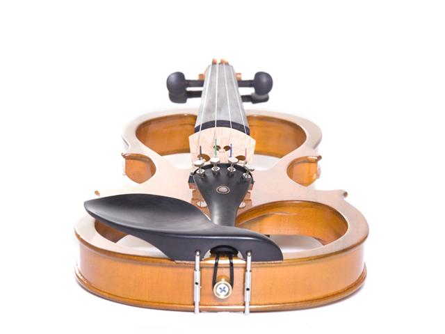 Cecilio 3/4CEVN-1Y Size 3/4 Electric Silent Solidwood Violin w/ Ebony Fittings in Style 1 - Metallic Maple