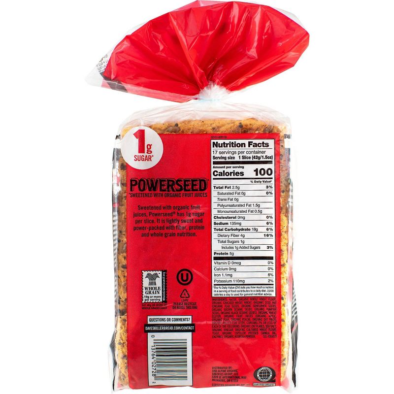Dave's Killer Bread Organic Powerseed Sandwich Bread - 25oz
