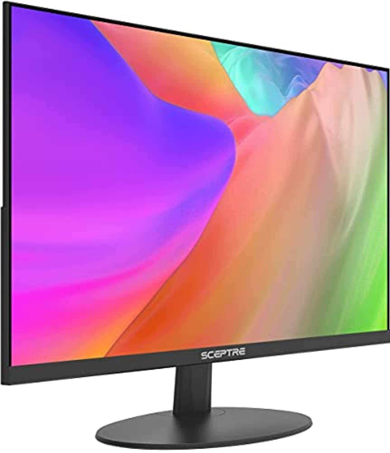 Sceptre IPS 24-Inch Computer LED Monitor 1920x1080 1080p HDMI VGA up to 75Hz 300 Lux Build-in Speakers 2021 Black (E249W-FPT) (E249W-FPT)