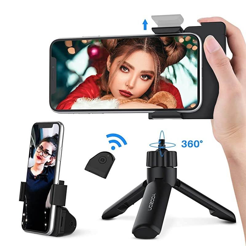 Bluetooth Phone TripodMini Selfie Stick Tripod Stand Holder Head Standard Screw Adapter with Wireless Remote Shutter Support SLR FunctionCompatible with iPhoneAndroid PhoneDigital Camera