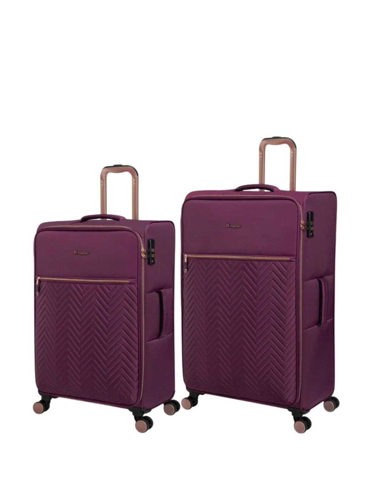 it luggage Bewitching Purple Combo-28 & 24 inches Expandable Soft Case Luggage Trolley with TSA Lock