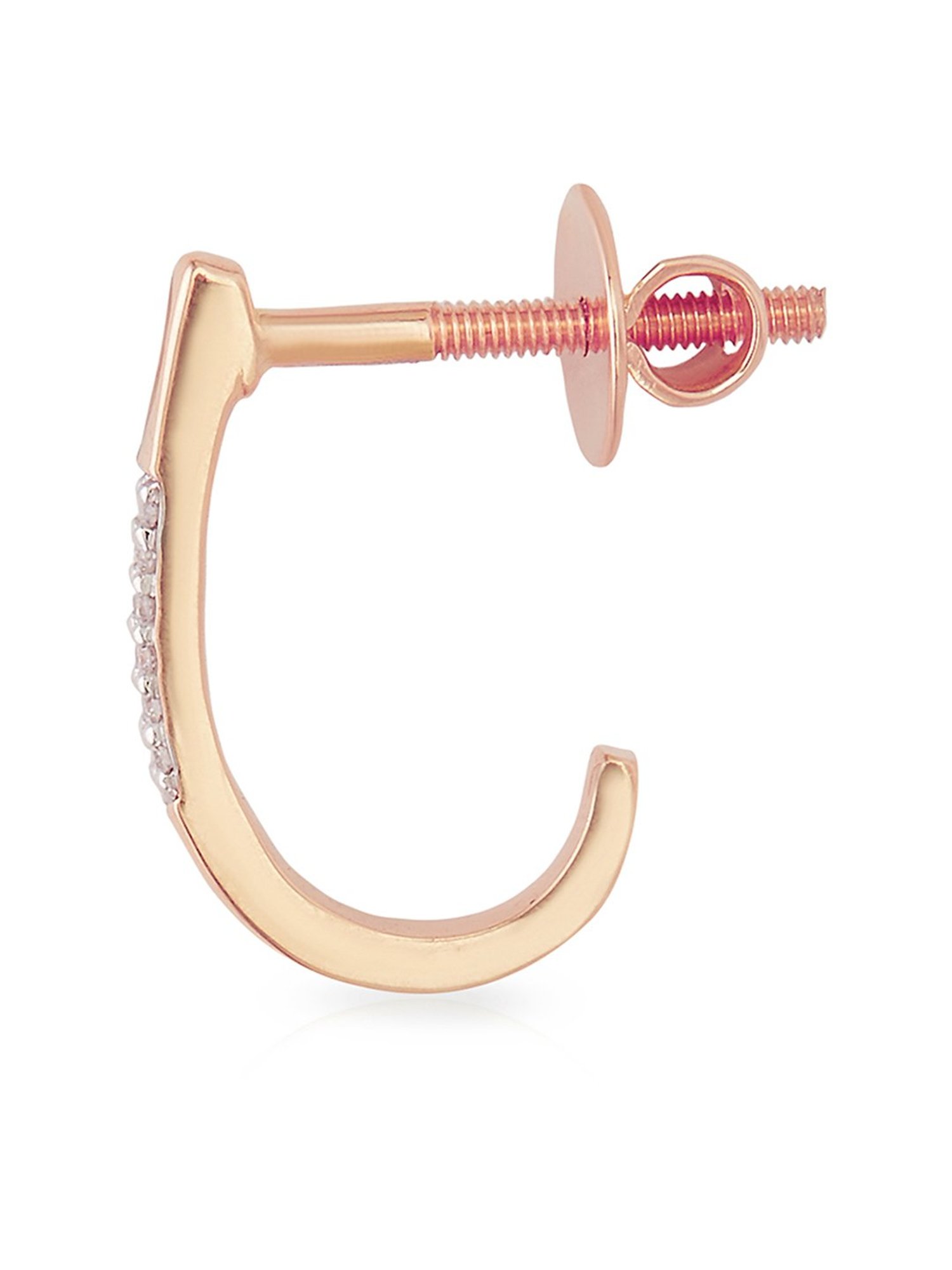 Waman Hari Pethe Jewellers 18k Rose Gold & Diamond Earrings for Women