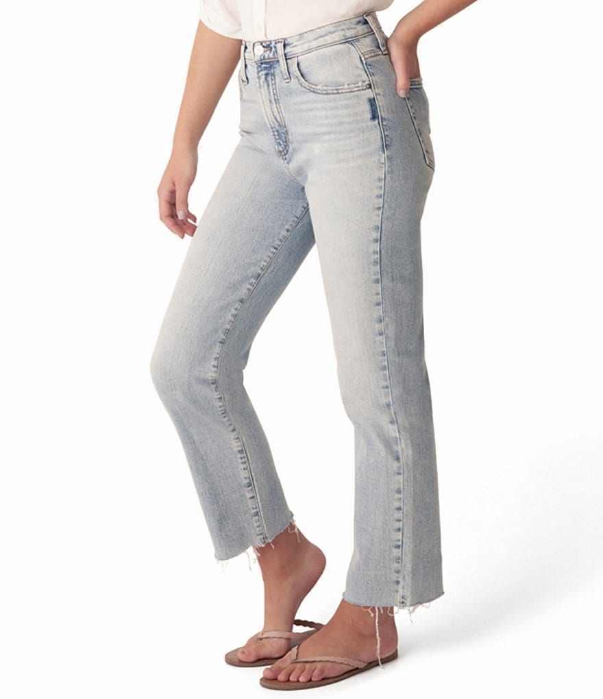 Celebrity Pink Shadow Knee Mid Rise Straight Jeans