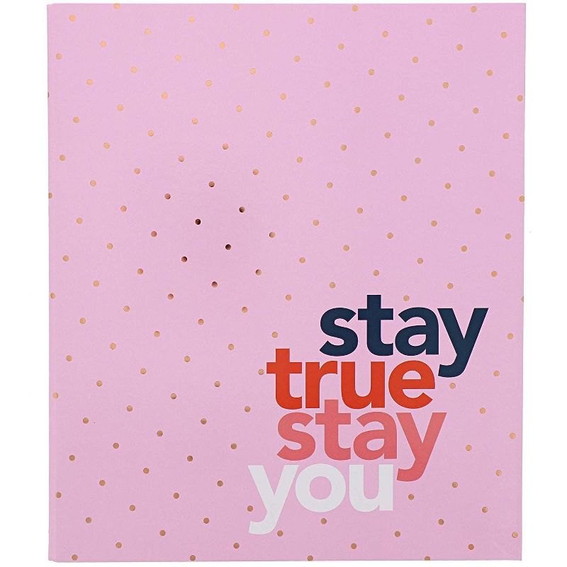 2-Pack 3-Ring Binders 1 inch Ring Pink Daily Planner Document Portfolio Organizer Gold Foil