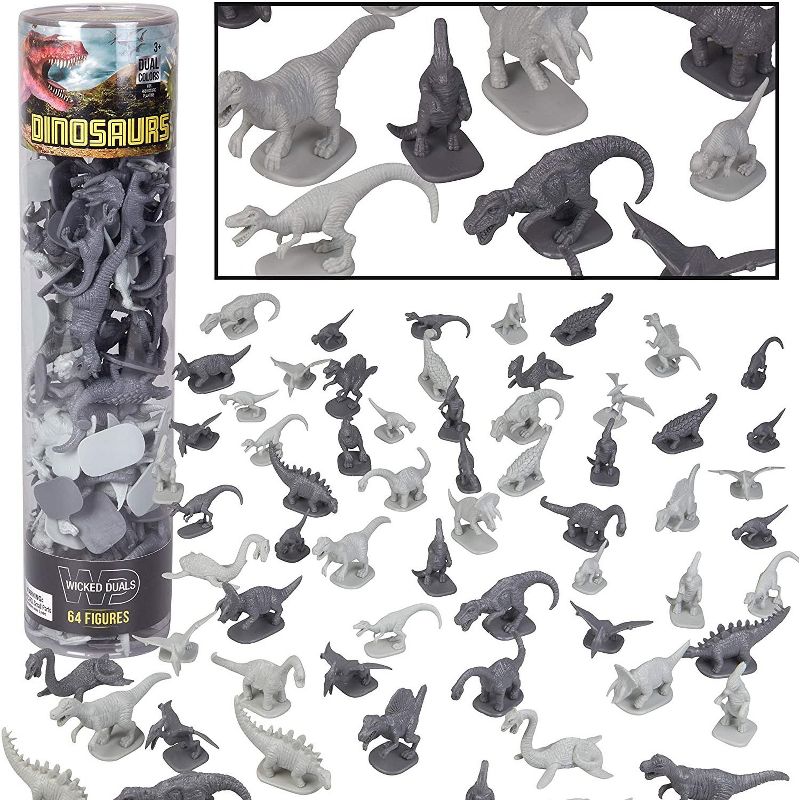 Hingfat Dinosaur Toy Figures Playset, 64 Pieces