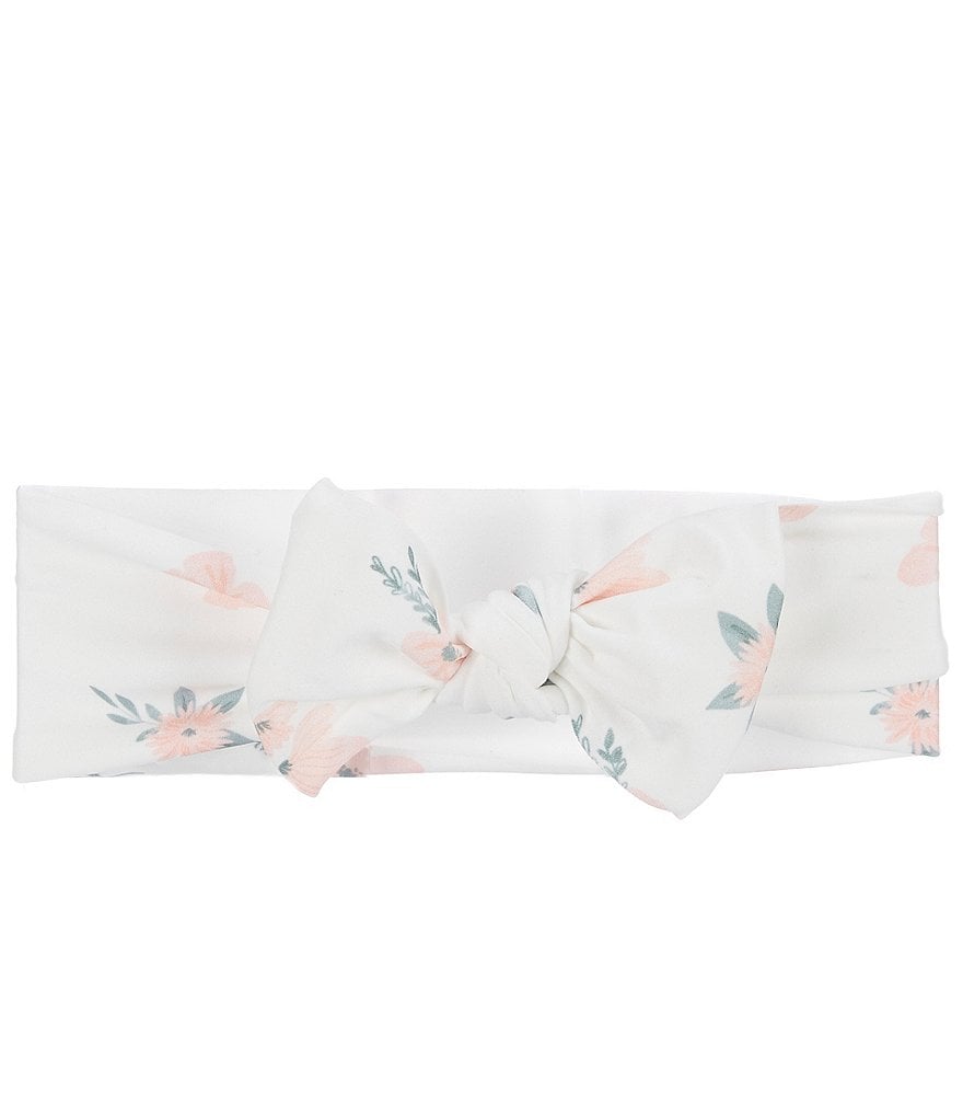 Starting Out Baby Girls Floral Print Knot Bow Headband