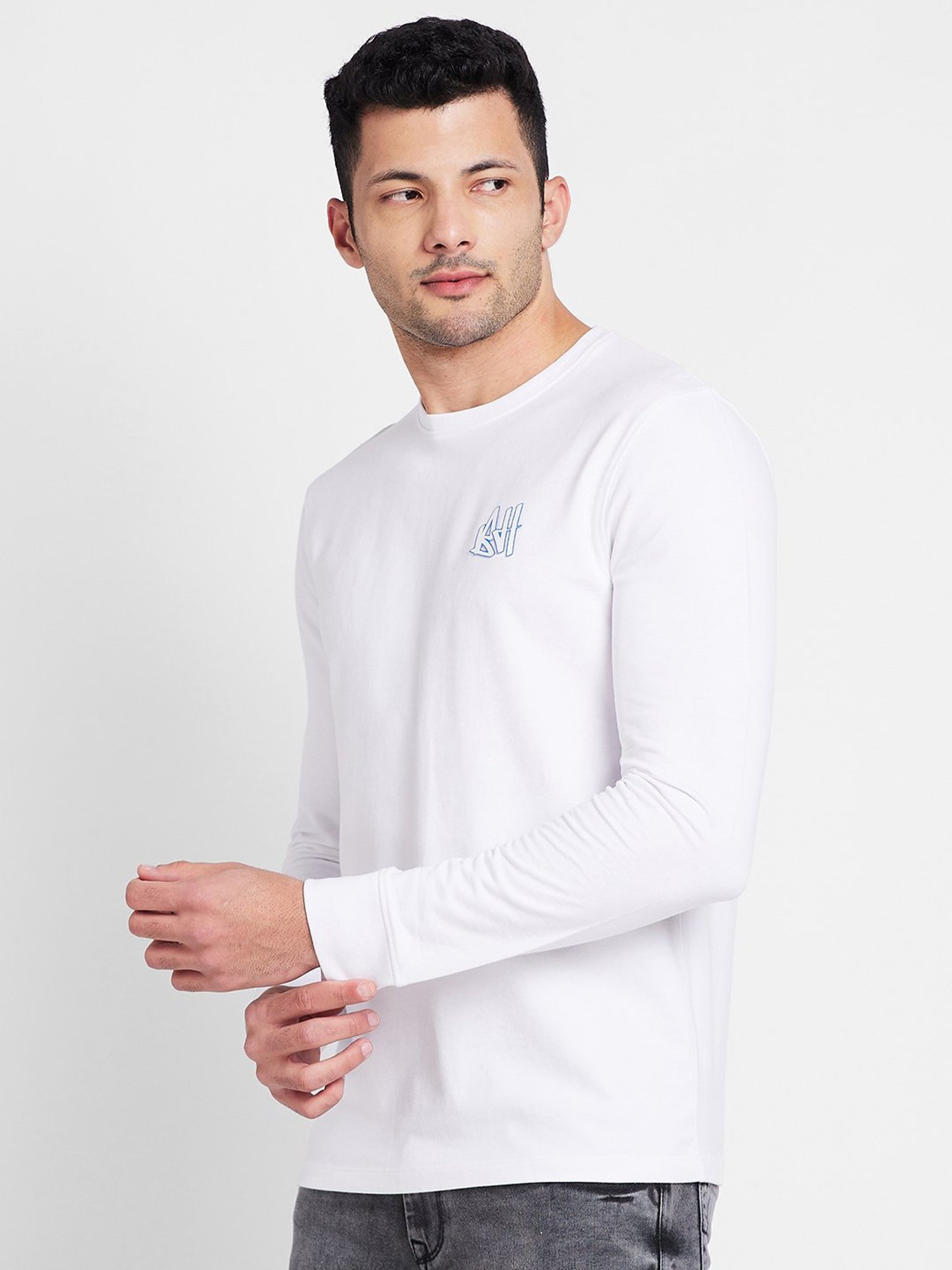 Being Human White Regular Fit Crew T-Shirt