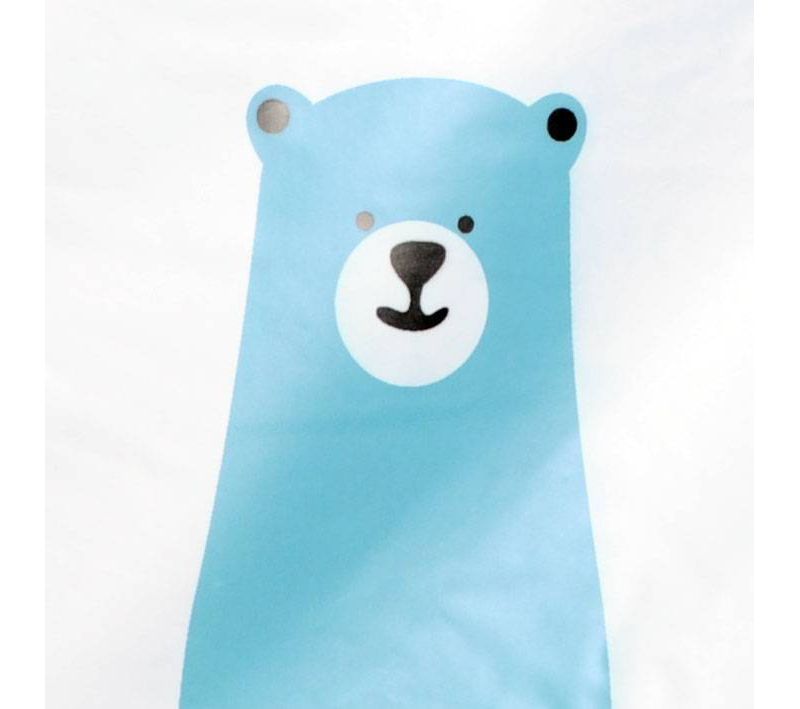 Happy Bears Shower Curtain Teal/Gray - Moda at Home