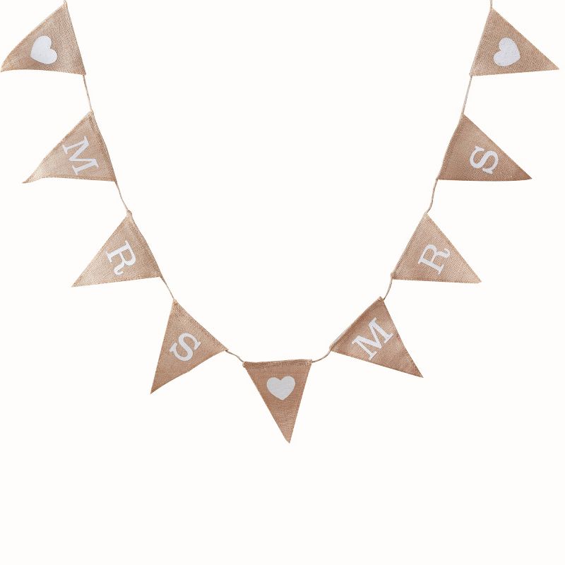 Mrs & Mrs Hessian Wedding Bunting