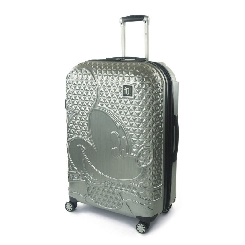 FUL Disney Mickey Mouse Textured 29" Hardside Rolling Suitcase - Silver