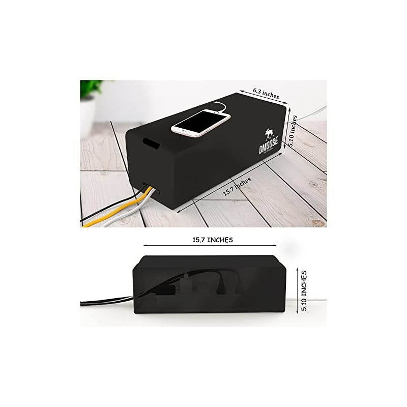 Cable Management Box Cord Organizer Power Strips or Surge Protectors Hide Loose Wires Behind TVs Home Office Computers Office Desks Entertainment Centers