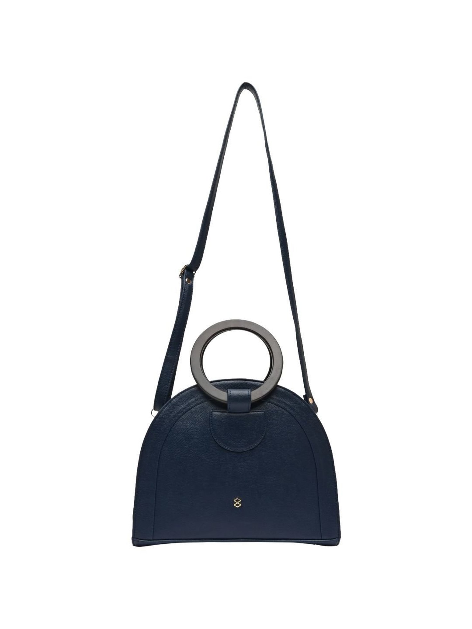 Horra Blue Solid Medium Handbag