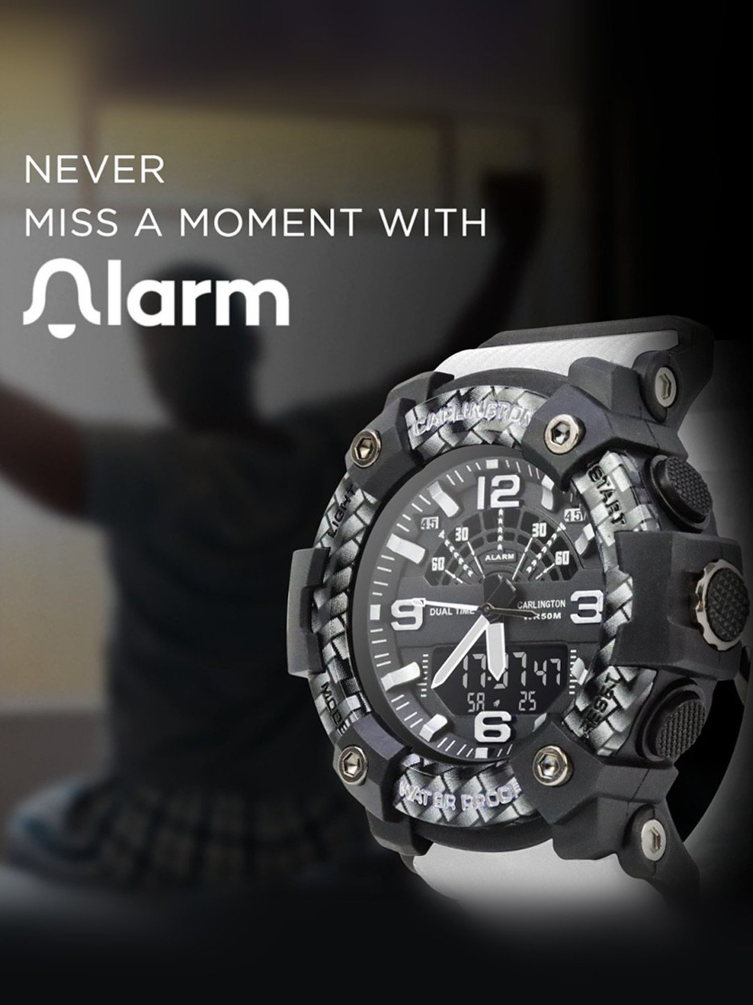 Carlington Endurance 9103 White Chronograph Watch for Men