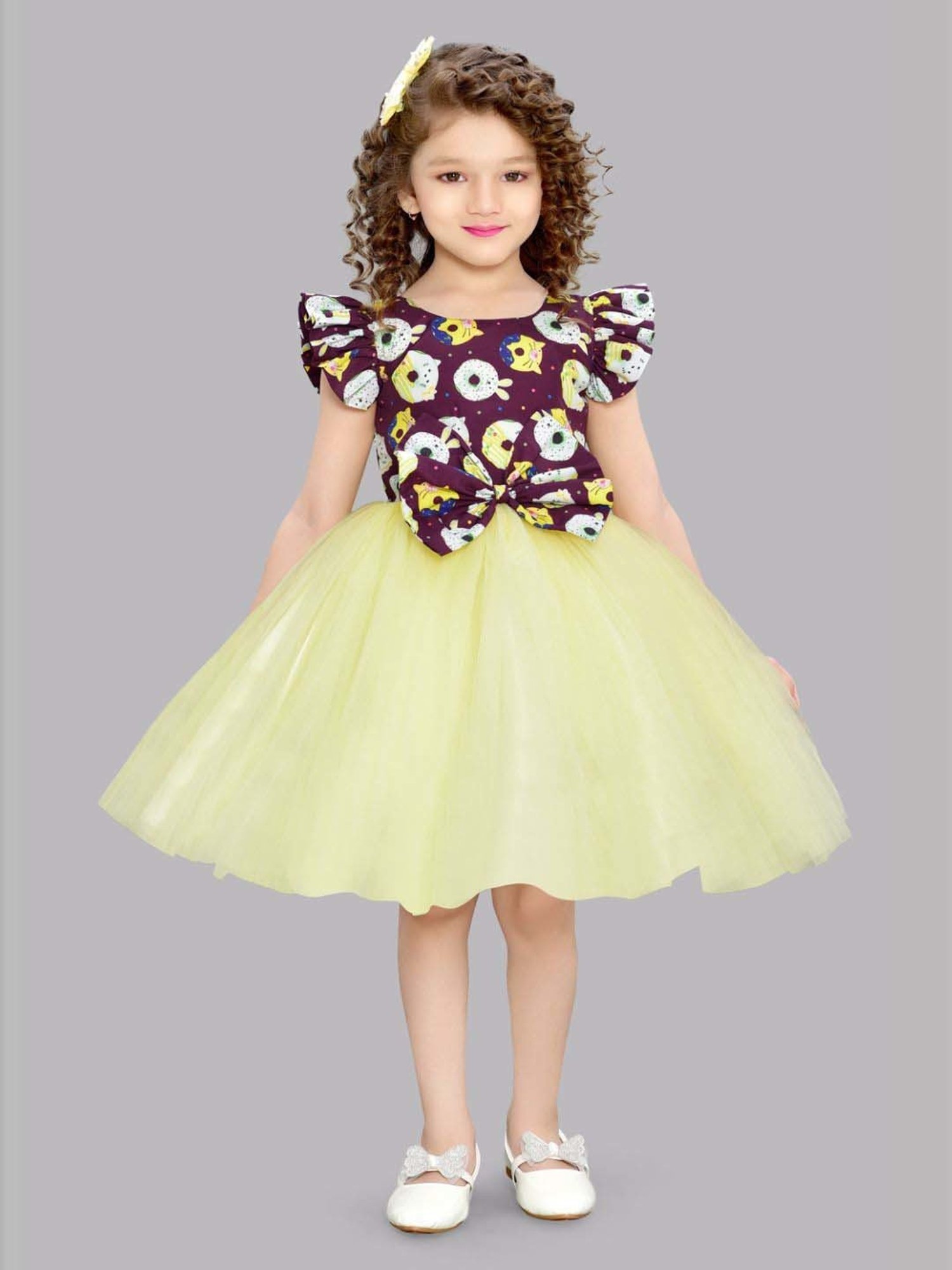 Many Frocks Kids Red Solid Dress