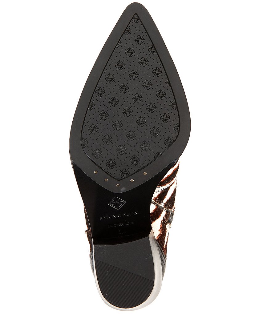 Antonio Melani Paytton Printed Haircalf Block Heel Western Booties