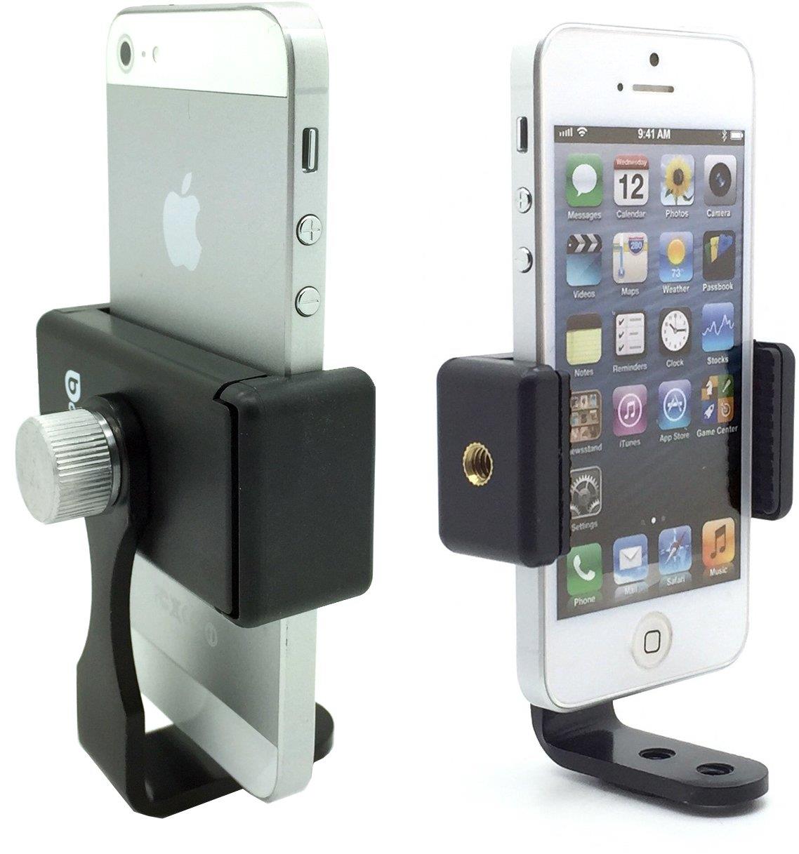 Accessory Basics DSLR Hot Shoe Flash Camera Smartphone Live Recording Mount w/360&ordm; Rotation Thumb Screw for Apple iPhone XR XS MAX X 8 7 6s Plus Samsung Galaxy S10 S9 S8 Edge Note LG V30 Droid