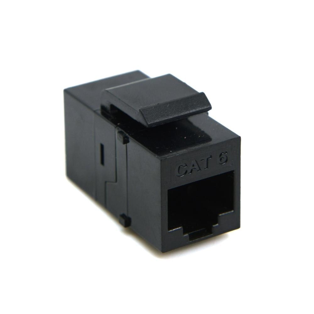 UTP CAT6 Keystone Coupler RJ45 Female to Female UTP CAT6 Keystone inline Coupler Black