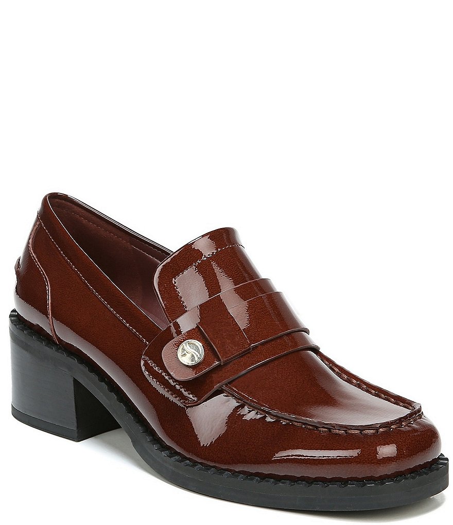 Franco Sarto Rozette Crinkle Patent Leather Loafer Pumps