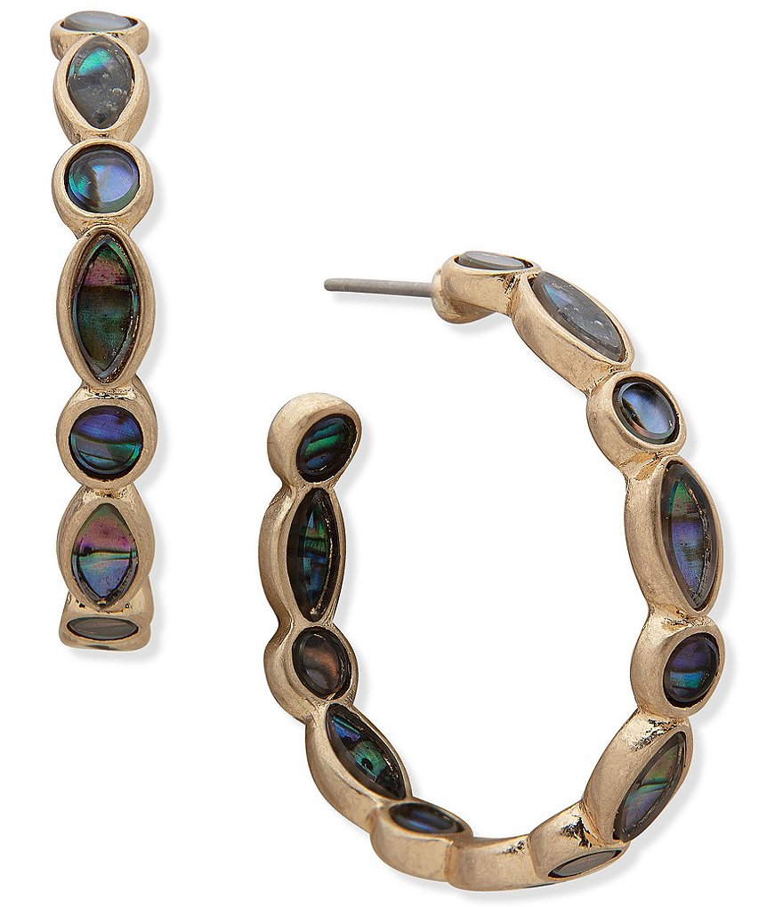 Lonna & Lilly Stone Hoop Earrings