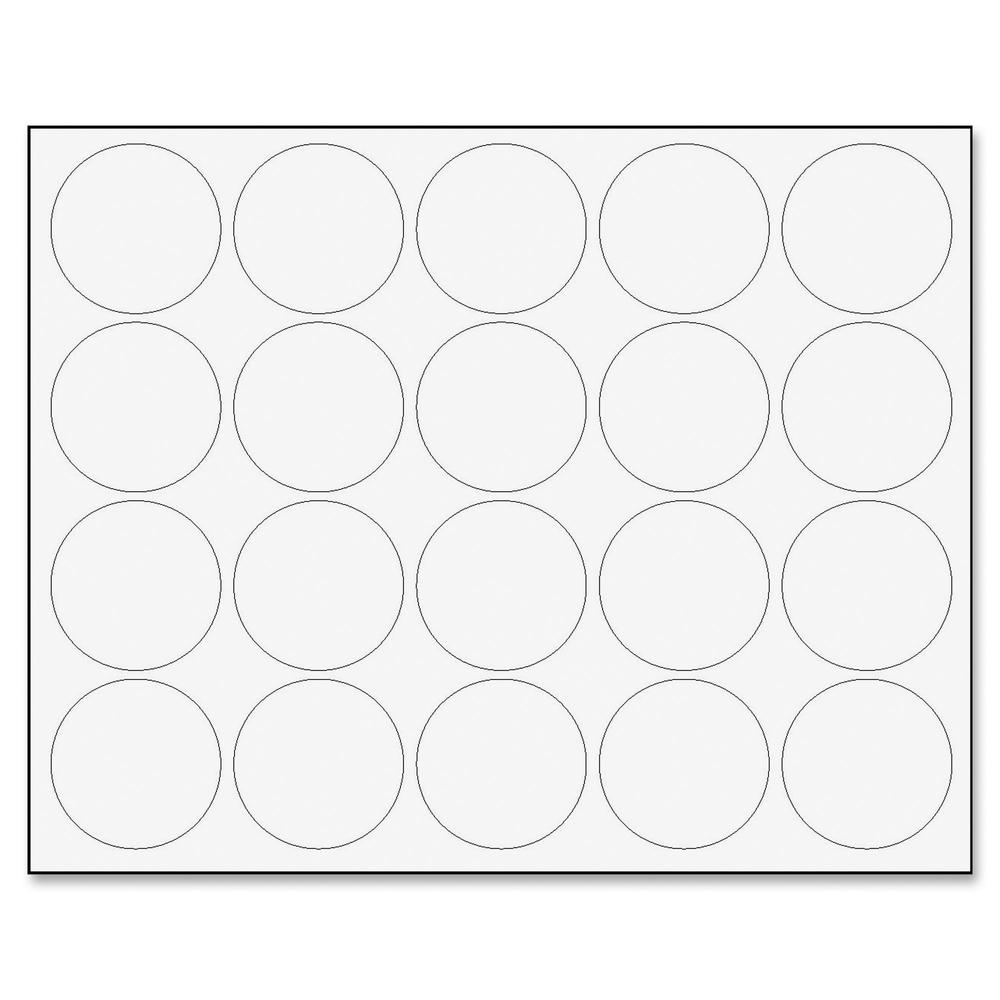 MasterVision Interchangeable Magnetic Characters, Circles, White, 3/4" Dia., 20/Pack