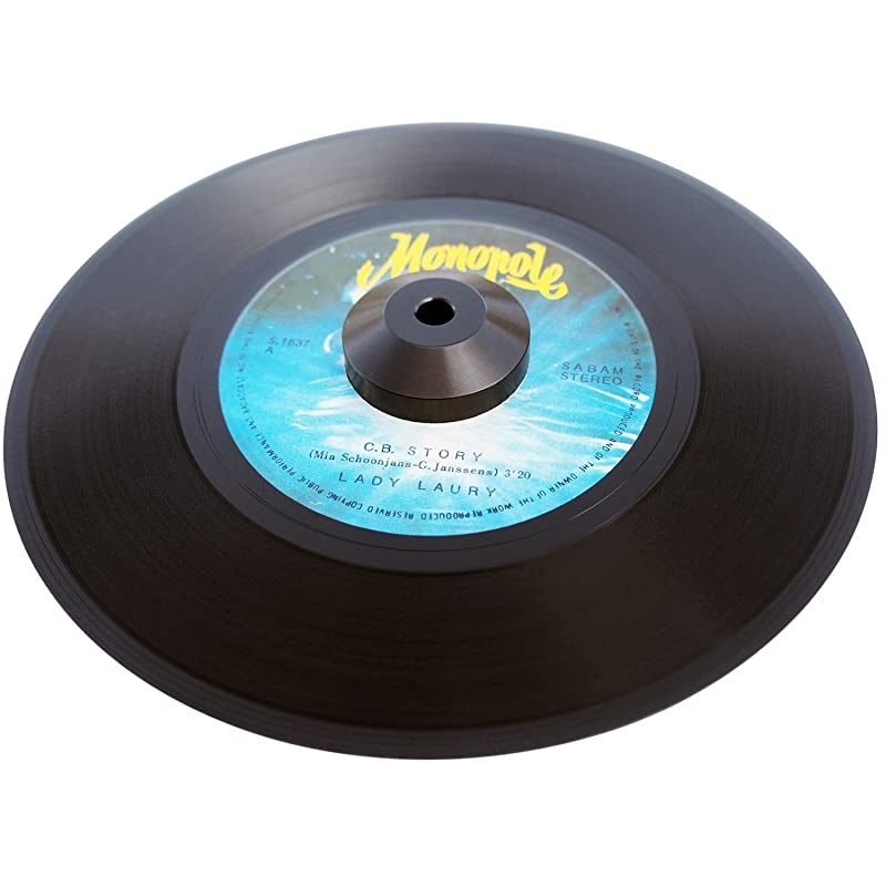 RPM Adapter - Aluminum - 7 inch Vinyl Record Dome Adapter (Black Anodized)