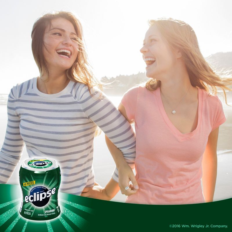 Eclipse Spearmint Sugar Free Chewing Gum Bottle - 60pc/2.9oz