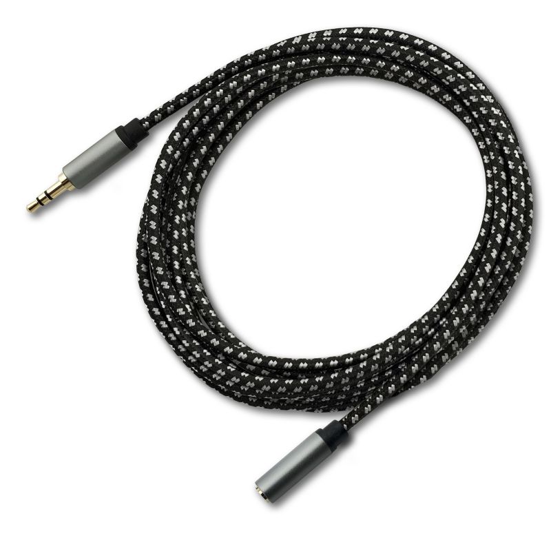 SatelliteSale 3.5mm Male to Female Nylon Audio Stereo Cable 10 Feet