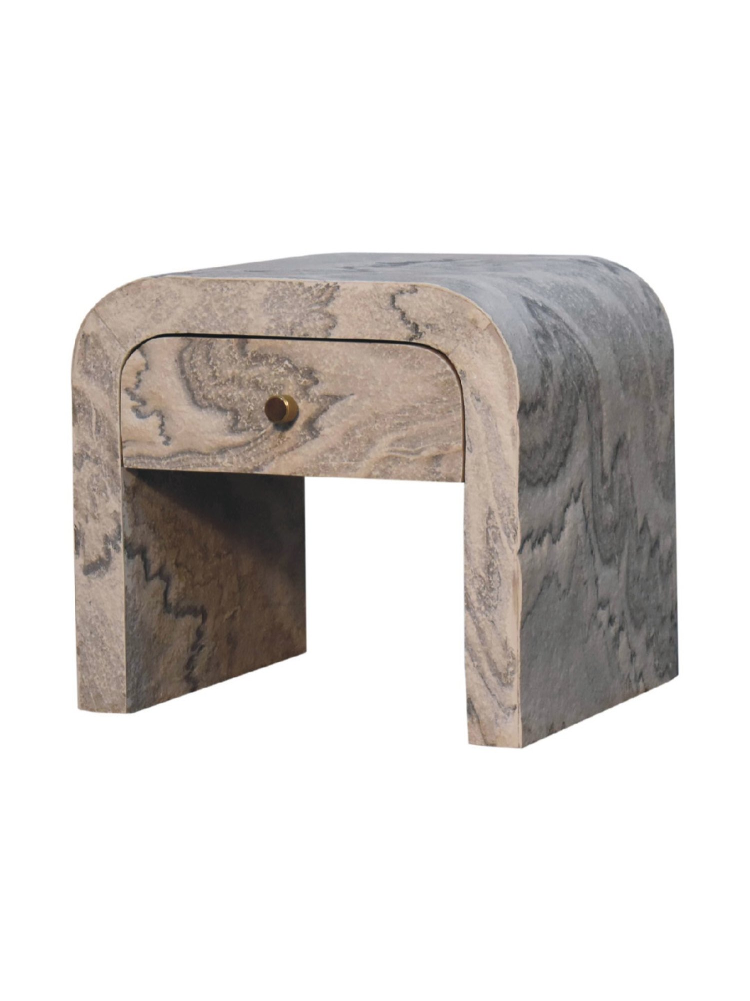 Sleepyhead Ally Teak Brown Sheesham Wood Bedside Table