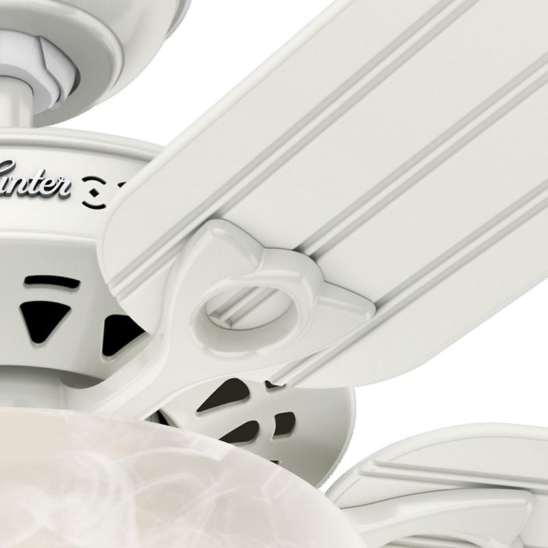 52" LED Beachcomber Damp Rated Ceiling Fan (Includes Energy Efficient Light Bulb) White - Hunter