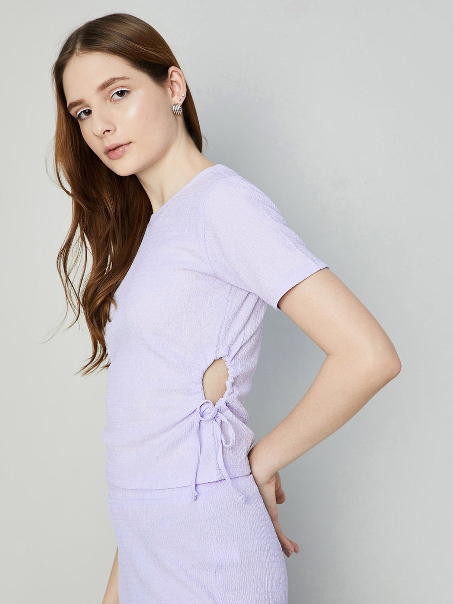 Ginger by Lifestyle Lilac Self Pattern Top