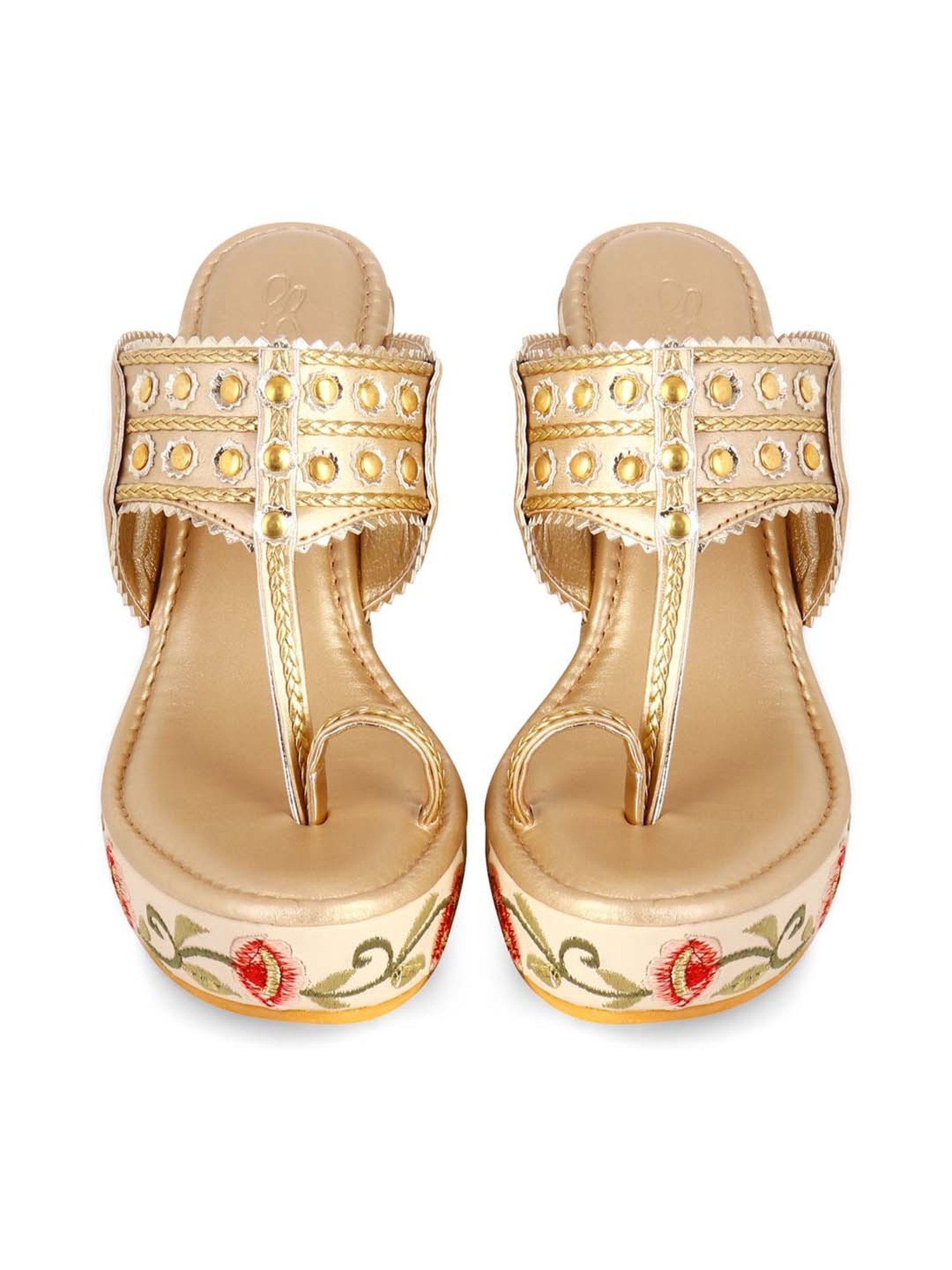 Sole House Women's Multicolor Toe Ring Wedges