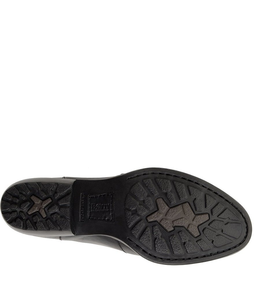 Born Kerri Leather Ankle Block Heel Booties