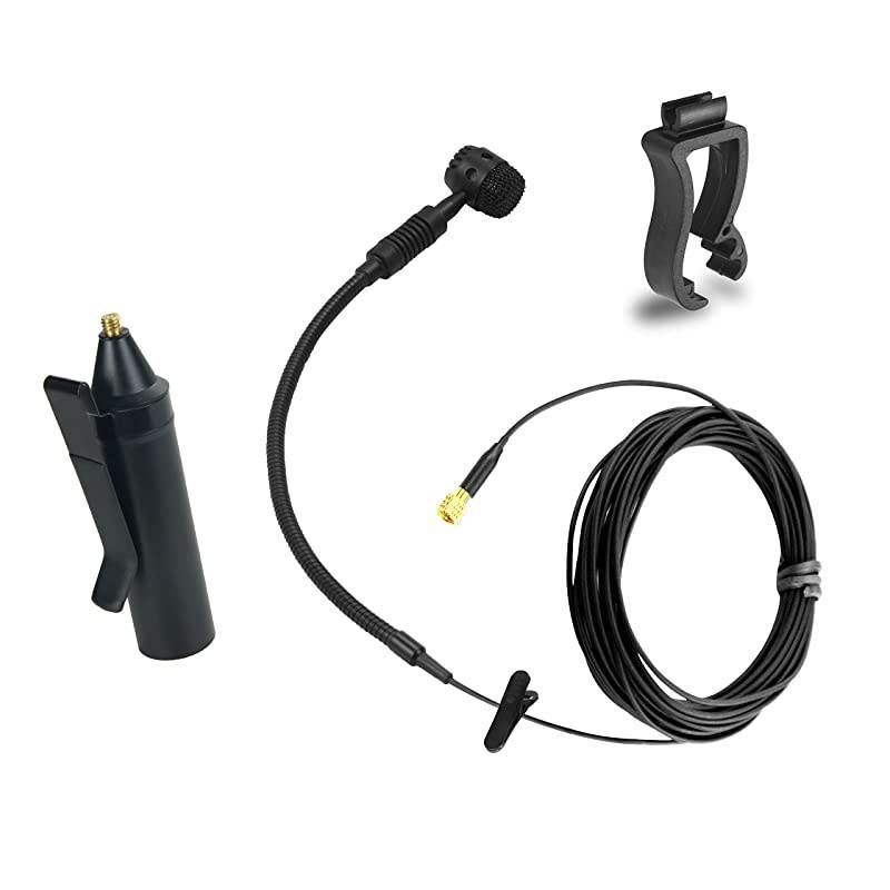 Clip On Instrument Condenser Microphone + Universal Clipfor Drum