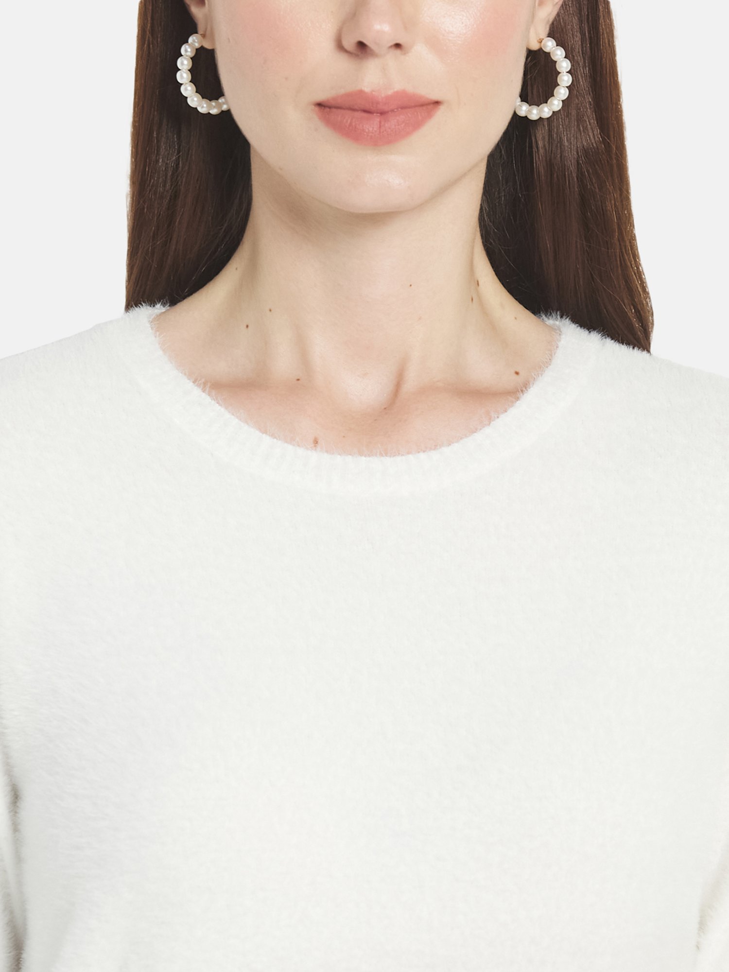 METTLE White Regular Fit Pullover
