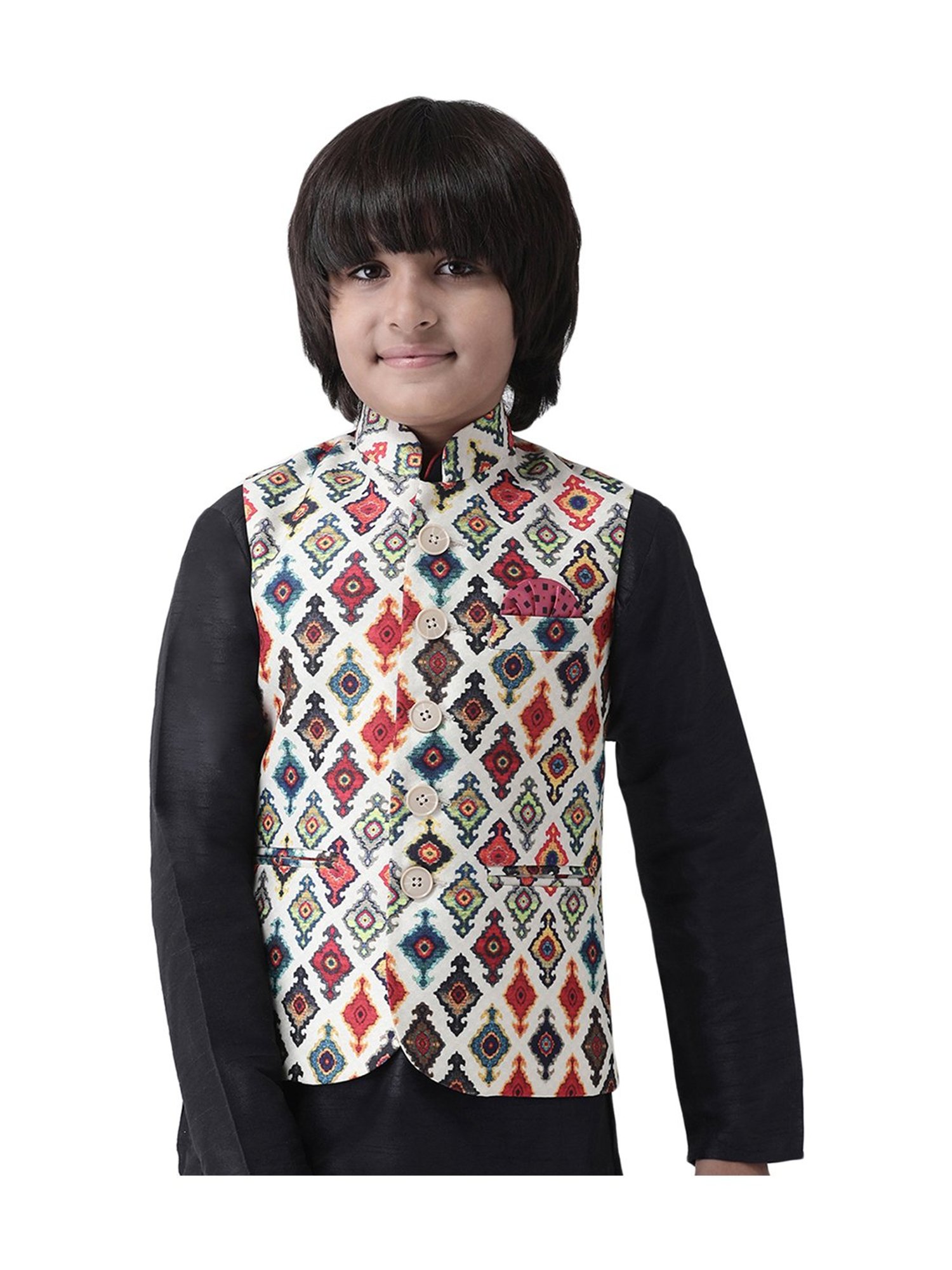 Hangup Kids Multicolor Printed Waistcoat