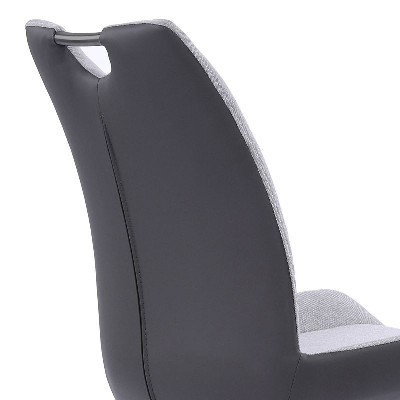 Agi Mid-Century Dining Chair in Walnut Wood and Beige Fabric - Armen Living