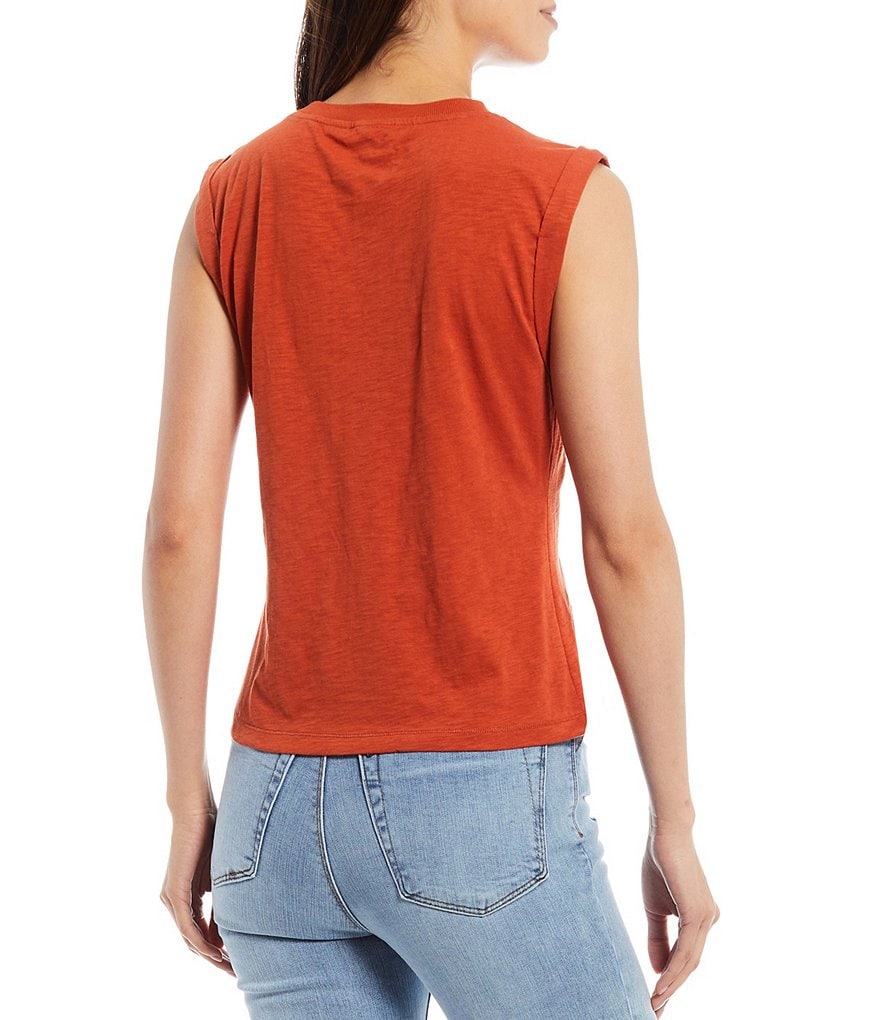 A Loves A Sleeveless Slub Knit Top