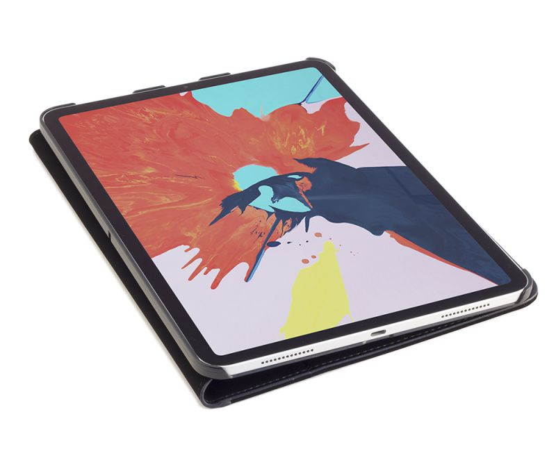 Devicewear Ridge Smart Case for iPad Pro 11&rdquo; [Supports Apple Pencil Charging] Slim Fit Leather Stand Case with Keyboard typing position cover. Compatible with Apple iPad Pro 11 inch 2018, Black