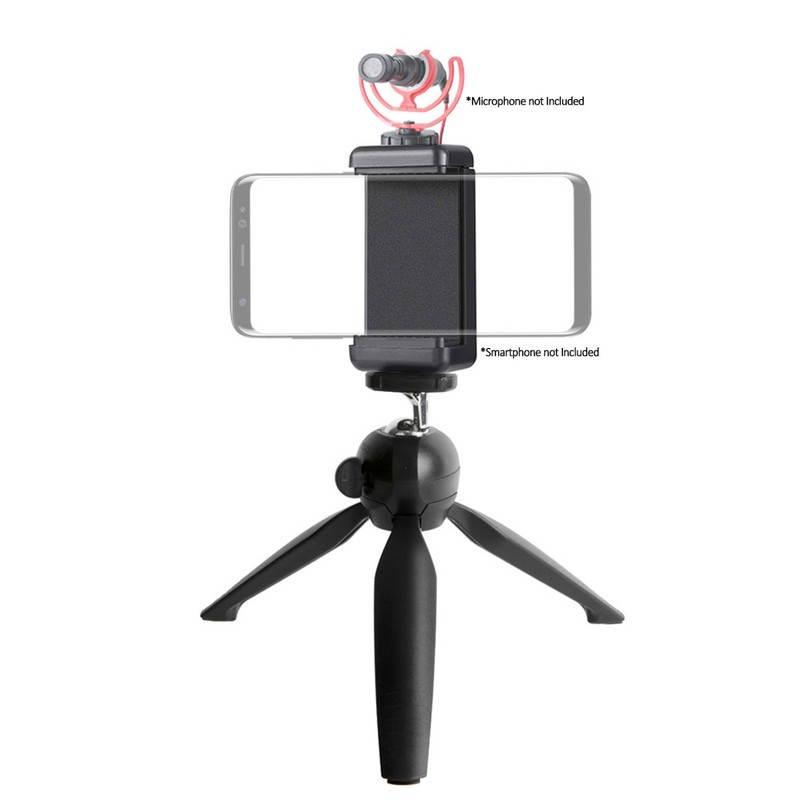 Vivitar TR-124 Tripod with Phone Adapter & Microphone Kit for Vlogging & Video Making