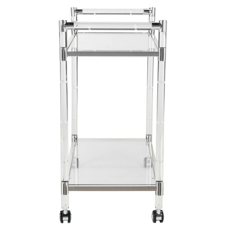 Duval Acrylic Trolley Bar Gold - Safavieh