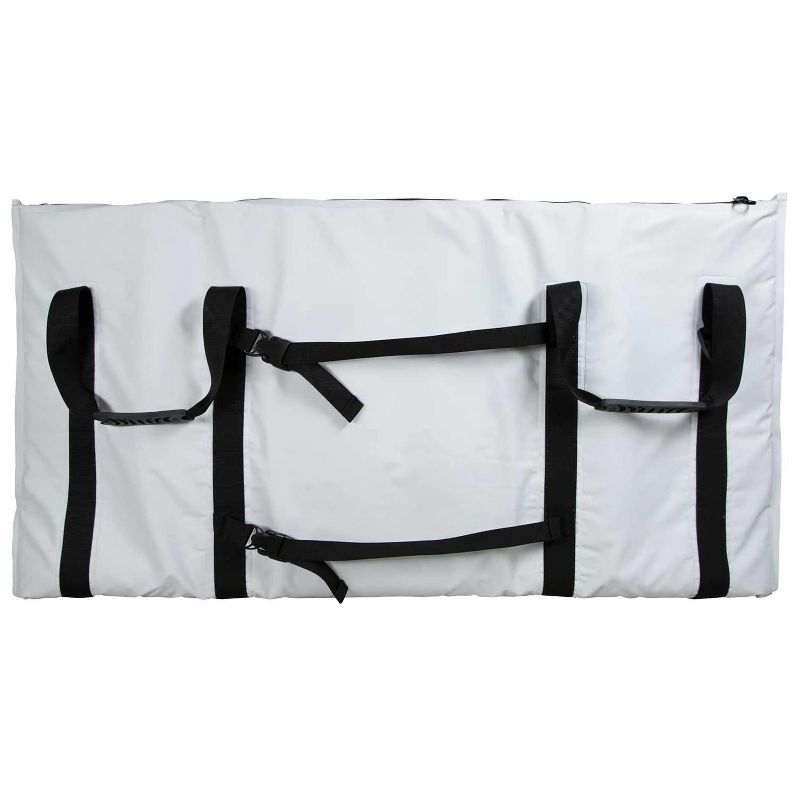 Elkton Outdoors ELK-FCB-40 40-Inch Insulated Large Portable Fish Cooler Kill Bag with 4 Handles, Removable Shoulder Strap, White