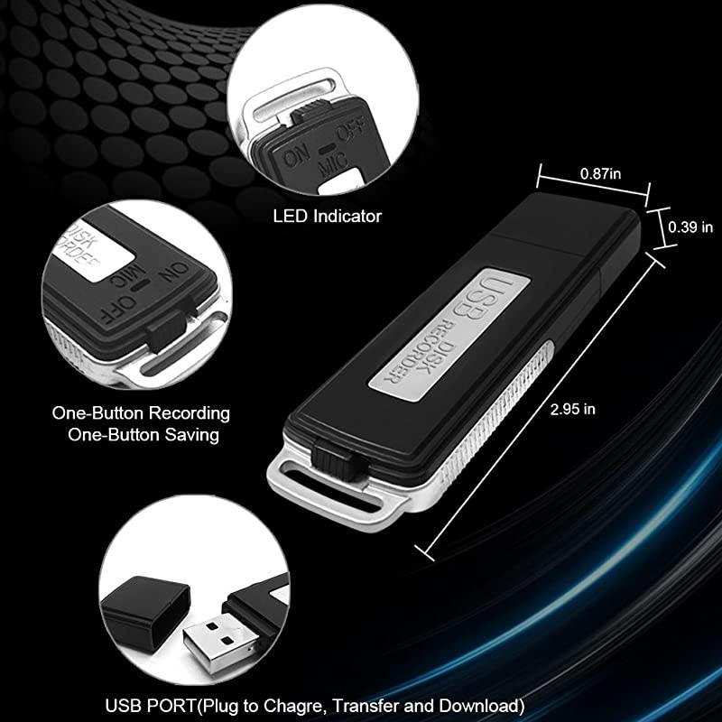 Voice Recorder Upgraded Voice Activated Recorder 8GB Sound Audio Recorder Dictaphone 160 Hours Recordings Capacity Dictaphone Tape Recorder Recording Device for Lectures Meetings