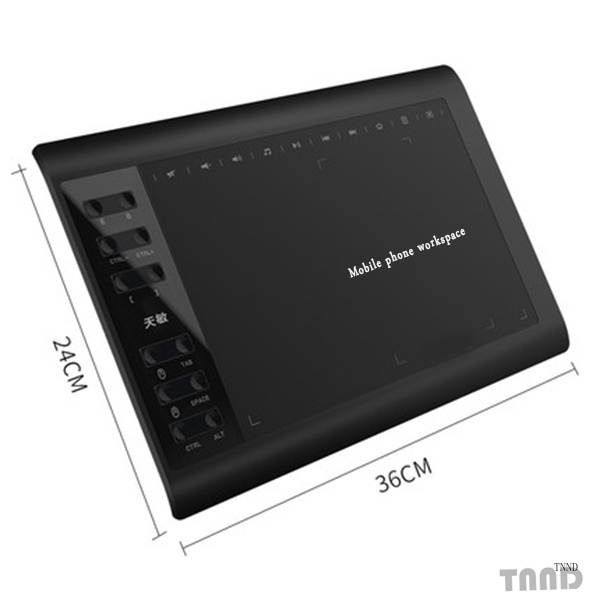 5080lpi Electromagnetic Digital Tablet Can Be Connected To Mobile Phone Hand-Painted Board Computer Painting Board Writing Board Writing Board Electronic Drawing Board-Black