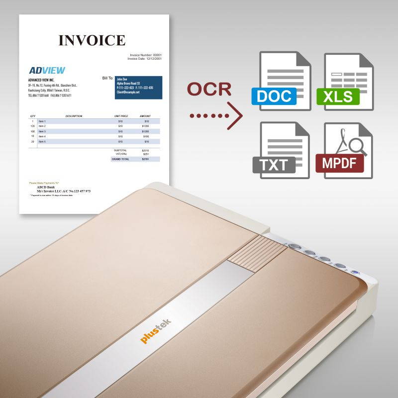 Plustek OpticSlim 1680 - A3 Scanner with CIS Sensor. Super fast with Fine Quality. 3 sec for A3 Scanning @1200 Dpi Res
