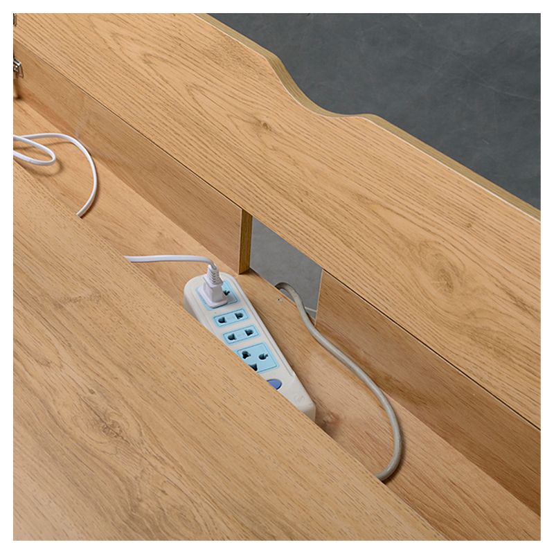 Modern Multi Storage Computer Desk with Storage Beige/White - Techni Mobili